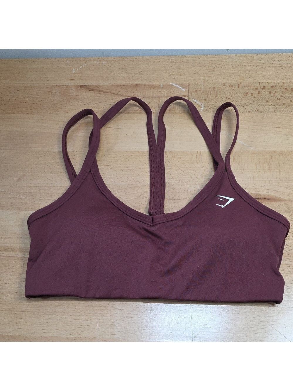 Gymshark Brown Sports Bra with Y-Back Design